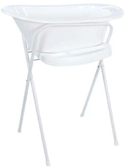 Bébé-jou Bebe-Jou Wit 103 Cm Click Badstandaard 220501 -Babyverzorging Winkel 27667 Bebe Jou Badstandaard Click Wit Met Uni Wit Badje