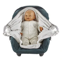 Babyjem Wit/Grijs Wikkeldeken 1116431 -Babyverzorging Winkel Babyjem Wit Grijs Wikkeldeken 1116431 4