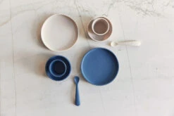 Jollein Nougat Siliconen Dinerset 705-007-00093 -Babyverzorging Winkel Jollein Jeans Blue Siliconen Dinerset 705 007 66035 3