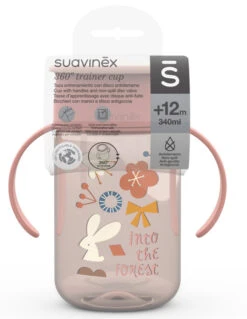 Suavinex Forest Roze 360° Drinkbeker Met Handvatten SXZFEE070164 -Babyverzorging Winkel Suavinex Forest Roze 360 Drinkbeker met Handvatten SXZFEE070164 3