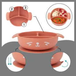 Babymoov Learn'Isy Vos Kinderservies Set Incl. Silicone Slab A005402 -Babyverzorging Winkel babymoov learnisy vos kinderservies set incl. silicone slab a005402 2