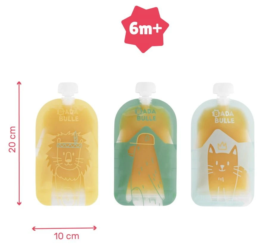 Badabulle 15 Stuks Herbruikbare Knijpzakjes B004500 10 Badabulle 15 Stuks Herbruikbare Knijpzakjes B004500 - Afbeelding 8