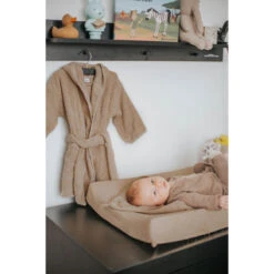 MamaLoes Badstof Nougat 1-2jr Badjas ML010302 -Babyverzorging Winkel badstof nougat 01 13