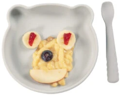 Bo Jungle B-Suction Bear Grijs Bord B500700 -Babyverzorging Winkel bo jungle b suction bear grijs bord b500700 3