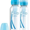 Dr. Brown's Dr Brown's Options+ Anti-colic Blauw 2-pack Smalle Hals Fles 250 Ml SB82405-ESX -Babyverzorging Winkel dr brown s options anti colic blauw 2 pack smalle hals fles 120 ml 1