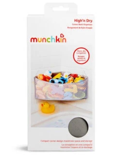 Munchkin High ’n Dry Bath Organizer Grey Badspeeltjes Houder 012511 -Babyverzorging Winkel hoekbadopberger 3 1920x1920
