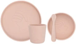 Jollein Pale Pink Siliconen Dinerset 705-007-00090 -Babyverzorging Winkel jollein pale pink siliconen dinerset 705 007 00090 1