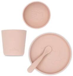 Jollein Pale Pink Siliconen Dinerset 705-007-00090 -Babyverzorging Winkel jollein pale pink siliconen dinerset 705 007 00090 2