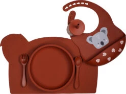 Tryco Dark Rust Siliconen Bord TR-392821 -Babyverzorging Winkel koala dark rust silicone collection 01 4
