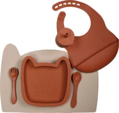 Tryco Leopard Sienna Siliconen Bord TR-392816 -Babyverzorging Winkel leopard sand silicone collection 03 1