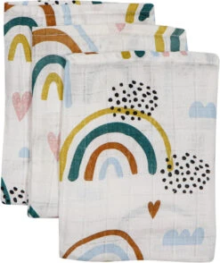 Blush & Blossom Rainbow Hydrofiel Starterset TR-BB4050 -Babyverzorging Winkel mamaloes blush blossom muslin baby starter pack rainbow 03