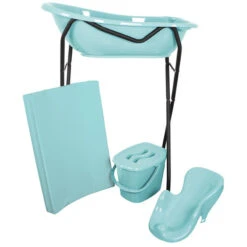 MamaLoes Badstandaard Zwart DM-029b 12 MamaLoes Badstandaard Zwart DM-029b -Babyverzorging Winkel mamaloes badset mint met zwarte badstandaard 1 1