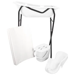 MamaLoes Badstandaard Zwart DM-029b 10 MamaLoes Badstandaard Zwart DM-029b -Babyverzorging Winkel mamaloes badset wit met zwarte badstandaard 1 1
