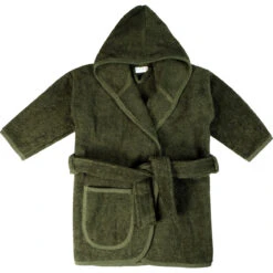 MamaLoes Badstof Groen 1-2jr Badjas ML010308 -Babyverzorging Winkel mamaloes badstof groen 0 1jr badjas ml010307 03 1