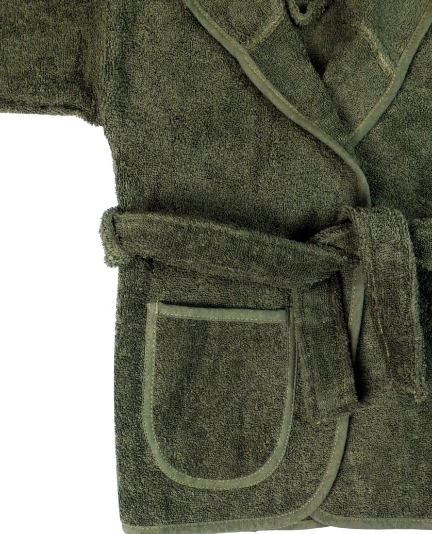 MamaLoes Badstof Groen 0-1jr Badjas ML010307 8 MamaLoes Badstof Groen 0-1jr Badjas ML010307 - Afbeelding 6