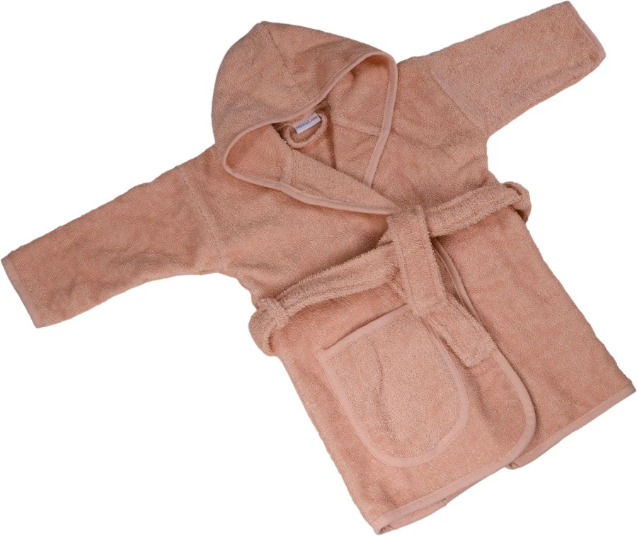 MamaLoes Badstof Light Pink 1-2jr Badjas ML5385 4 MamaLoes Badstof Light Pink 1-2jr Badjas ML5385 - Afbeelding 2