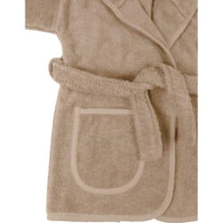 MamaLoes Badstof Zand 1-2jr Badjas ML010306 -Babyverzorging Winkel mamaloes badstof zand badjas 2 1