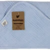Petit Villain Hydrofiel Lichtblauw Badcape -Babyverzorging Winkel petit villain hydrofiel lichtblauw badcape
