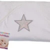 Petit Villain Ster Wit/Grijs Badcape -Babyverzorging Winkel petit villain ster wit grijs badcape