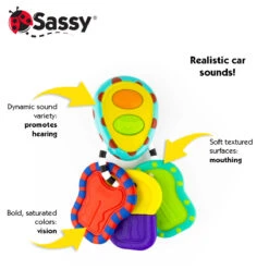 Sassy Tactile Tunes Sleutelbos Bijtspeeltje S80158 -Babyverzorging Winkel sassy tactile tunes sleutelbos bijtspeeltje 1